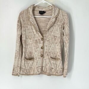 Pendleton Beige Patterned Cardigan
